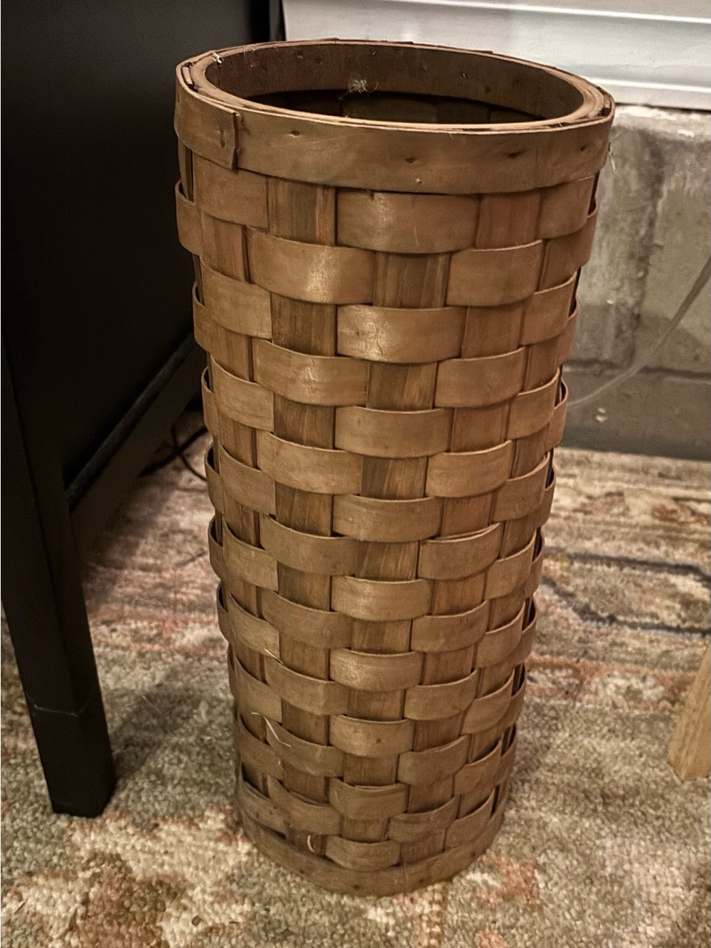 Longaberger Woven Brown Tall Umbrella Stand